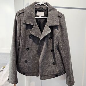 Grey Old Navy Short Pea Coat